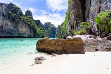 Phi Phi Leh Adası 'ndaki güzel tropikal ada Krabi Eyaleti, Tayland