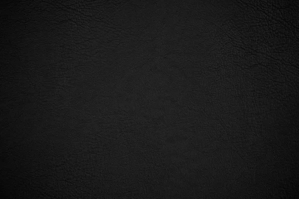 Zwart Leder Texture Donker Ruw Patroon Achtergrond — Stockfoto