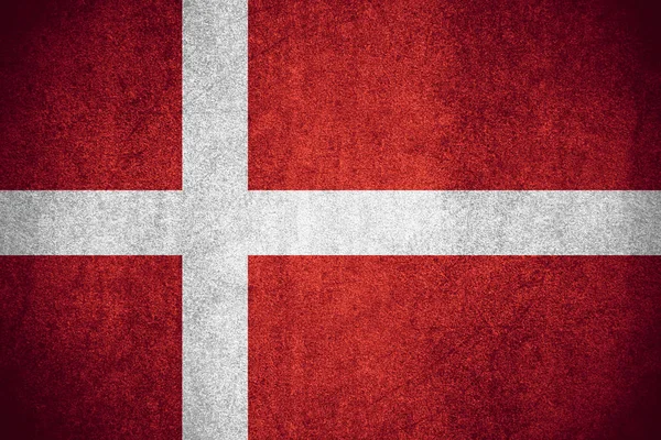 Flagga Danmark Eller Danska Banner Grov Mönster Textur — Stockfoto