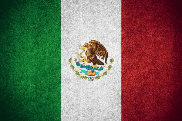 Bandeira México Banner Mexicano Textura Padrão Áspero — Fotografia de Stock