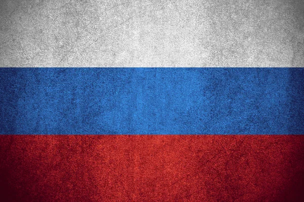 Vlajka Ruska Nebo Ruské Banner Hrubý Vzorek Textury — Stock fotografie