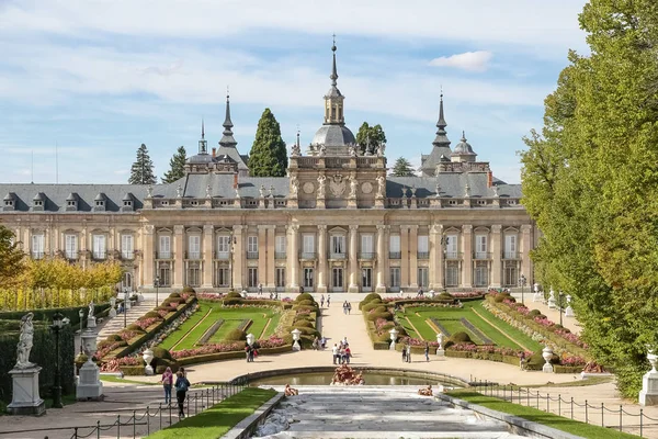 Fachada Jardines Del Palacio Real Granja San Ildefonso Provincia Segovia — Foto de Stock