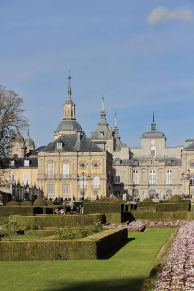 Gevel Tuinen Van Koninklijk Paleis Van Granja San Ildefonso Provincie — Stockfoto