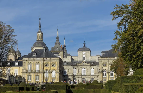 Fachada Jardines Del Palacio Real Granja San Ildefonso Provincia Segovia — Foto de Stock