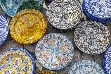 birkaç Fas tarzı yemekler açık sergi