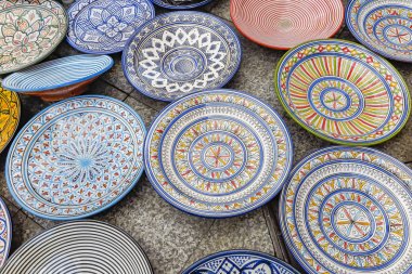 birkaç Fas tarzı yemekler açık sergi