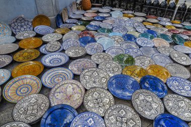 birkaç Fas tarzı yemekler açık sergi