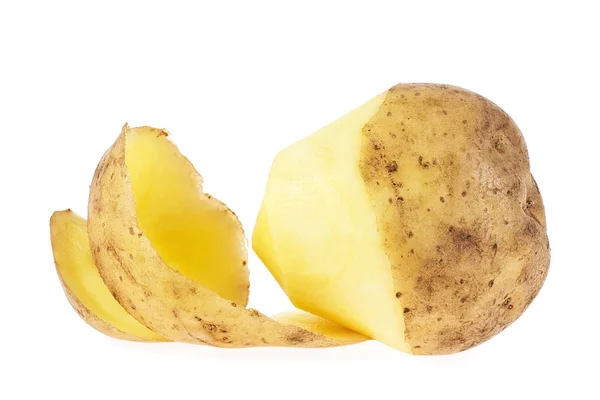 Patatas Con Cáscara Aislada Sobre Fondo Blanco —  Fotos de Stock