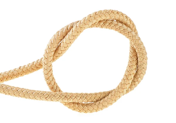 Brown Rope Isolated White Background — Stock Photo, Image