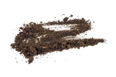 Dirt, soil pile isolated on white background. clipart