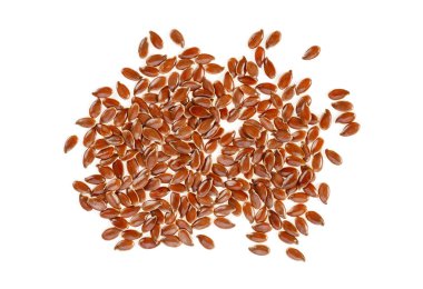 keten tohumu beyaz zemin üzerine izole kapatmak