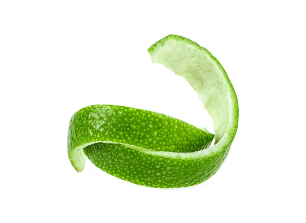 Peel Lime Isolated White Background — Stock Photo, Image