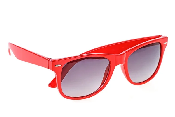 Gafas Sol Modernas Aisladas Sobre Fondo Blanco Color Rojo — Foto de Stock