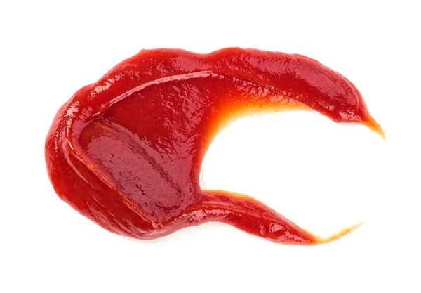 Salpicadura Ketchup Roja Aislada Sobre Fondo Blanco — Foto de Stock