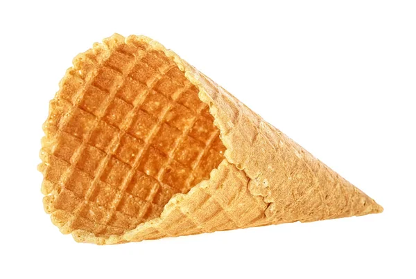 Lege Wafer Conus Voor Ijs Geïsoleerd Witte Achtergrond — Stockfoto