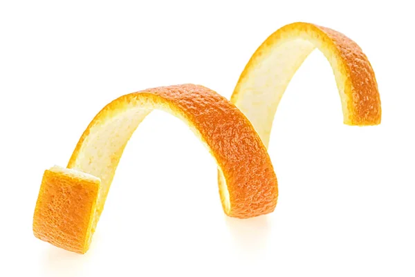 Fresh Orange Peel Isolated White Background — Stock Photo, Image