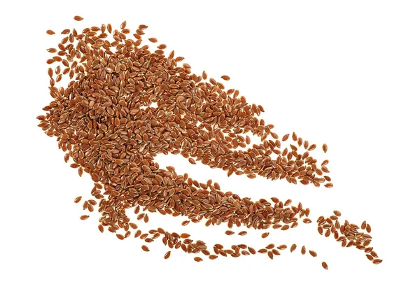 Linseeds White Background — Stock Photo, Image