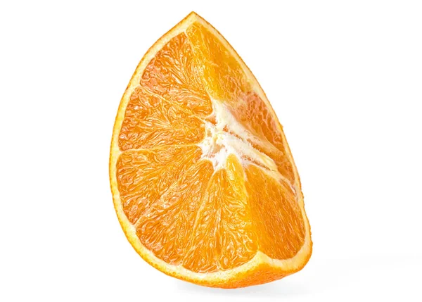 Rebanada Fruta Naranja Aislada Sobre Fondo Blanco —  Fotos de Stock