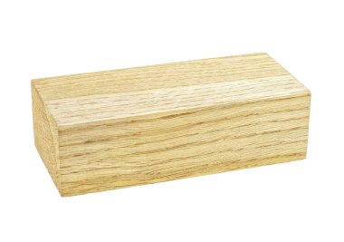 Beyaz bir arka plan üzerinde izole meşe ahşap kiriş