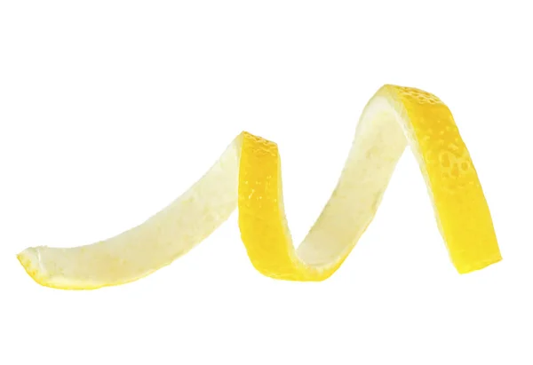 Citron Skal Isolerad Vit Bakgrund Vitamine — Stockfoto