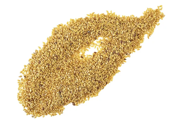 Семена Золотого Льна Белой Спине — стоковое фото