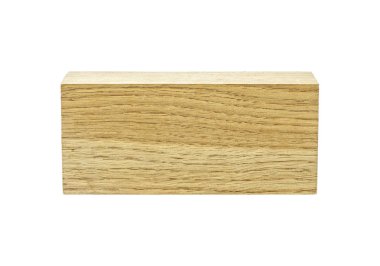 Beyaz bir arka plan üzerinde ahşap bar. Meşe.