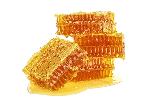 Honeycomb Isolated White Background Healthy Products — Stock Photo, Image