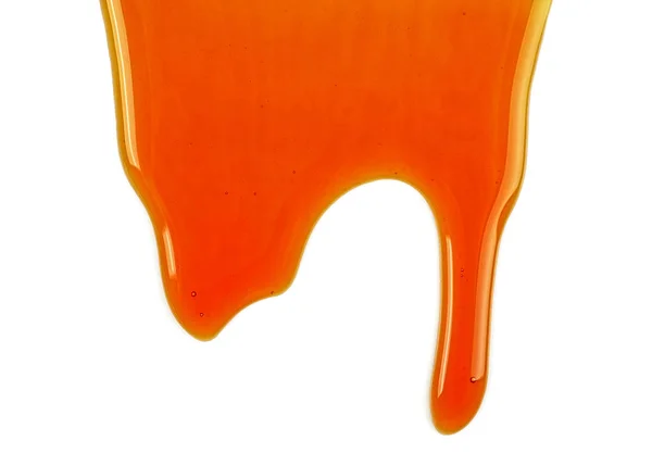 Süße Karamellsoße Isoliert Auf Weißem Hintergrund — Stockfoto