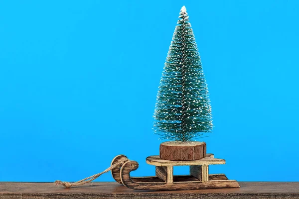 Χριστουγεννιάτικη Διακόσμηση Μπλε Φόντο — Φωτογραφία Αρχείου