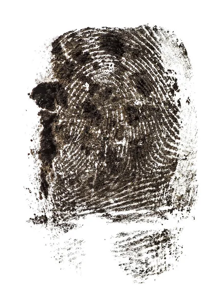 白色背景上的指纹 犯罪概念 — 图库照片