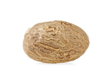 Beyaz arka plan üzerinde makro çekim izole küçük Hindistan cevizi.