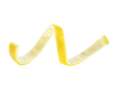 Limon twist beyaz arka plan üzerinde. Sağlıklı gıda.