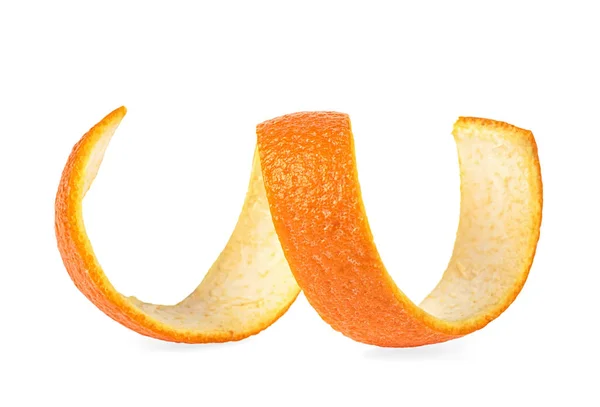 Cáscara Naranja Sobre Fondo Blanco Vitamina Concepto Salud Piel Belleza — Foto de Stock