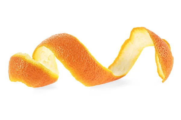 Apelsinskal Mot Vit Bakgrund — Stockfoto