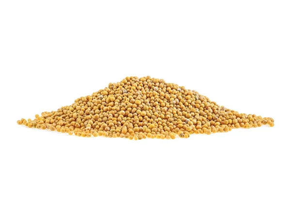 Mustard Seeds White Background — Stock Photo, Image