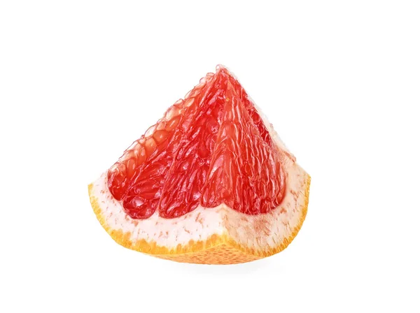Grapefruit Stück Isoliert Auf Weißem Hintergrund — Stockfoto