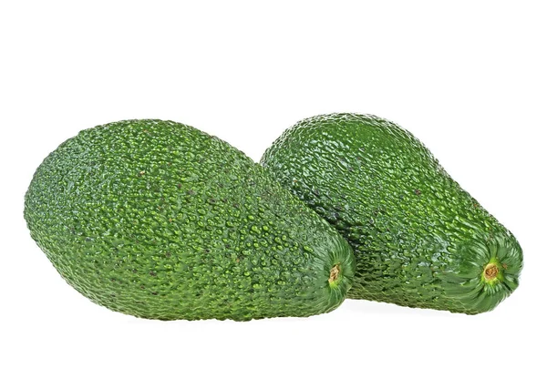 Due Avocado Isolati Sfondo Bianco — Foto Stock