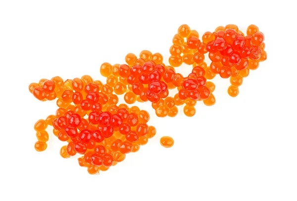 Caviar Rojo Salado Sobre Fondo Blanco — Foto de Stock