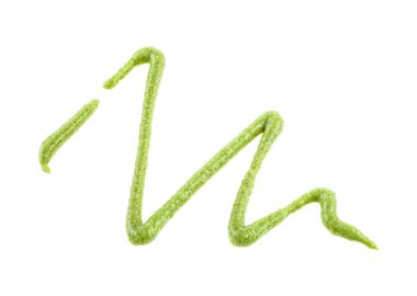 Asyalı sıcak sos - beyaz bir arka plan üzerinde izole wasabi sosu. 