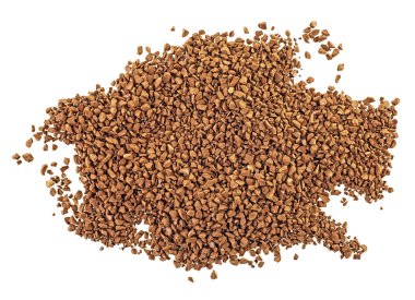 Hazır kahve beyaz arka plan üzerinde üstten görünüm izole yığını. 