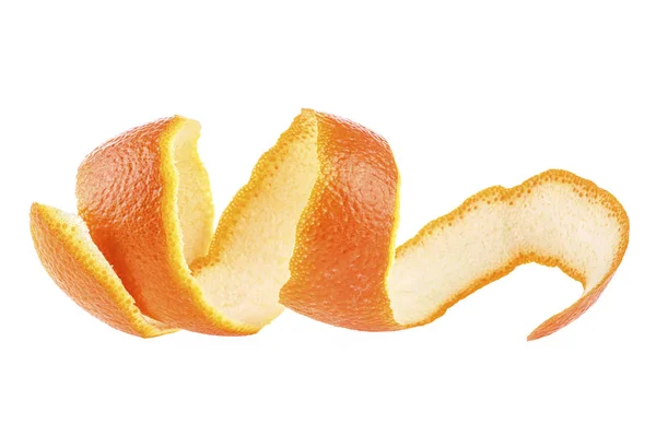 Saftige Frische Orangenschale Isoliert Auf Weißem Hintergrund Vitamin — Stockfoto