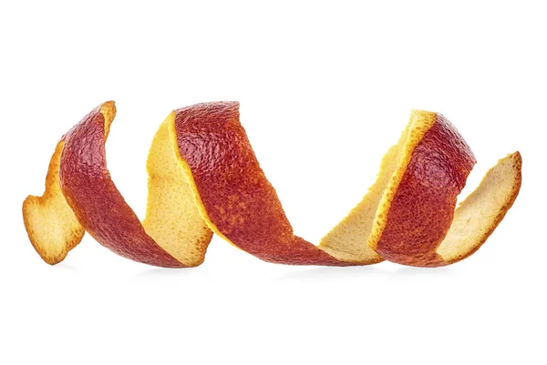 Cáscara de naranja siciliana sobre fondo blanco — Foto de Stock
