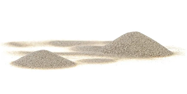 Пустынный песок кучи изолированы на белом фоне — стоковое фото