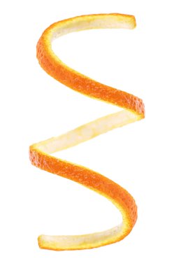 deri üzerinde beyaz bir arka plan izole Orange