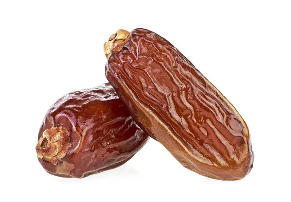 Two dates fruit isolated on a white background — Stock Photo, Image