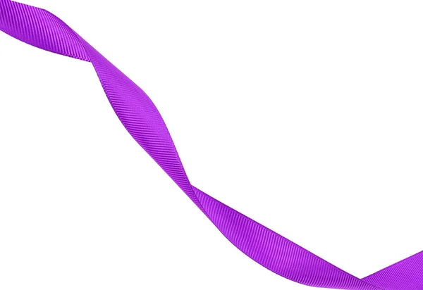 Фіолетова стрічка ізольована на білому тлі — стокове фото