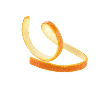 Turuncu kabuk, beyaz arkaplanda izole..