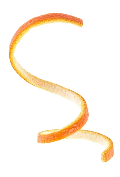 Апельсиновая кожура изолирована на белом фоне. Витамин С . — стоковое фото