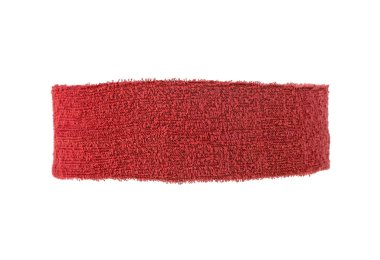 Beyaz arka planda izole kırmızı eğitim kafa bandı