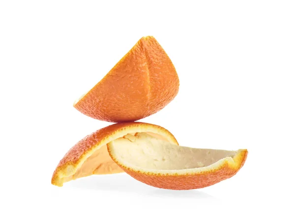 Peel of an orange on a white background — Stock Photo, Image